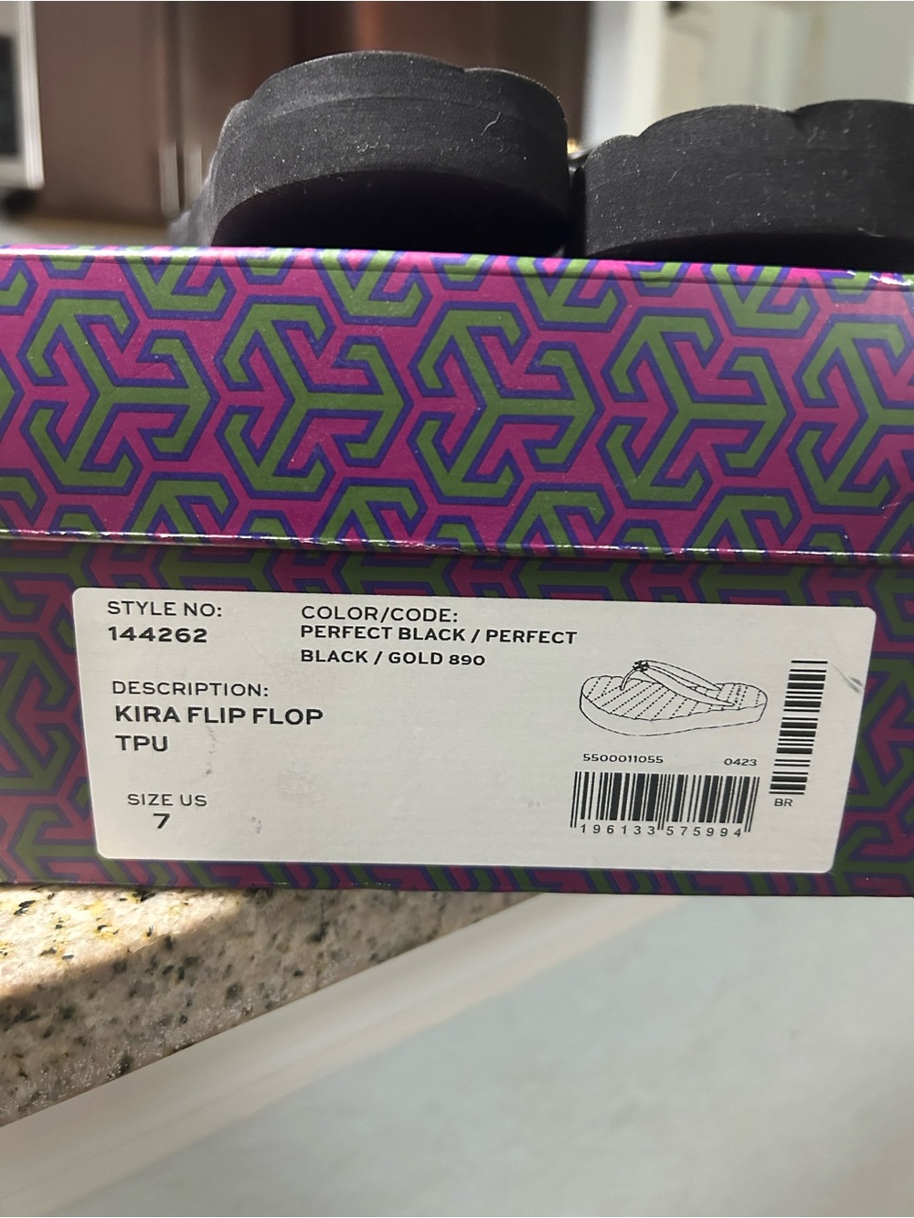 Tory Burch Black Kira Flip Flop - Picture 3 of 6